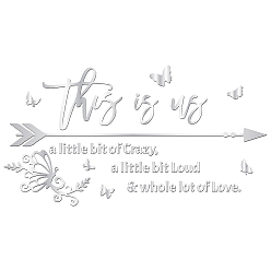 Слово 2шт. наклейки на зеркальную стену, квадратный, самоклеющиеся акриловые зеркальные листы, с 30шт плоскими круглыми акриловыми двусторонними кругами, слово, наклейка: 300x300x1 мм