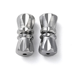 Platinum Rack Plating Brass Screw Clasps, Long-Lasting Plated, Lead Free & Cadmium Free, Platinum, 13x6x5.5mm, Hole: 1mm