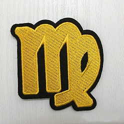 Virgo Computerized Embroidery Cloth Iron on/Sew on Patches, Costume Accessories, Appliques, Constellation, Virgo, 68x72mm