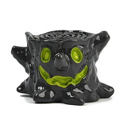 Дерево Украшения дисплея смолы хэллоуина, для украшения рабочего стола домашнего офиса, чёрные, дерево, 29x25x18.5 мм