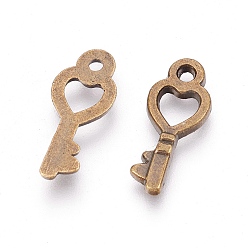 Античная Бронза Сплавочные подвески тибетского стиля, без кадмия, без никеля и без свинца, отмычка, античная бронза, 17x9x1 мм, отверстие : 1 мм