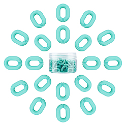 Аквамарин Акриловые связей кольца, разъемы для быстрой связи, для изготовления ювелирных цепочек, овальные, аквамарин, 19x14x4.5 мм, отверстие : 11x5.5 мм, 100 шт / коробка
