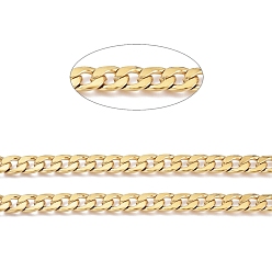 Настоящее золото 18K Ионное покрытие (ip) 304 кубинские звенья из нержавеющей стали, толстые цепи, несварные, с катушкой, реальный 18 k позолоченный, ссылка: 10x7x1.8 mm, около 32.8 футов (10 м) / рулон