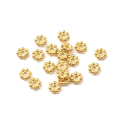 Золотой 304 из нержавеющей стали разделительные бусины, цветок, золотые, 4x1.5 мм, отверстие : 1 мм