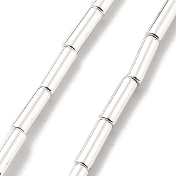 с Платиновым Покрытием Синтетических немагнитных гематит бисер нитей, колонка, с покрытием платиным, 8.5~9x3x3 мм, отверстие : 0.8 мм, около 46 шт / нитка, 16.54'' (42 см)