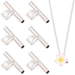 Stainless Steel Color 6Pcs 201 Stainless Steel Brooch Convert Necklaces Pendant Hooks, Stainless Steel Color, 20x11x5.5mm, Hole: 7x4.5mm