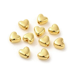 Золотой CCB пластиковые шарики, сердце, золотые, 7x8x4.5 мм, отверстие : 1.5 мм, Около 3125 шт / 500 г