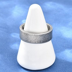 Argent Antique 304 inoxydable bagues en acier pour les hommes, argent antique, 8mm, diamètre intérieur: 20 mm