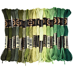 (52) Непрозрачная лаванда 6-слойная полиэфирная нить для вышивания, нитки для вышивки крестом, сегмент окрашенный градиентный цвет/рождественская/осенняя цветовая серия, разноцветные, 0.5 мм, около 8.75 ярдов (8 м) / моток, 18 мотки