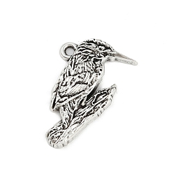 Птица Сплавочные подвески тибетского стиля, птица, 16.5x25x2.5 мм, отверстие : 1.6 мм