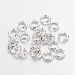 Silver Brass Jump Rings, Cadmium Free & Lead Free, Open Jump Rings, Silver Color Plated, 20 Gauge, 4x0.8mm, Inner Diameter: 2.4mm, about 11000pcs/500g