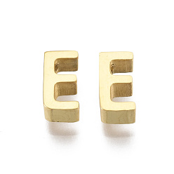 Letter E 201 Edelstahl Reize, golden, letter.e, 8x4x3 mm, Bohrung: 1.6 mm