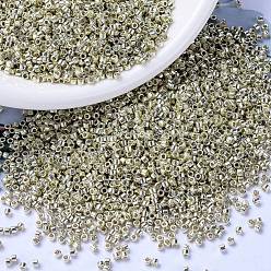 (DB1831) Гальваническый Серебряный Дуракоат Бусины miyuki delica, цилиндр, японский бисер, 11/0, (дБ 1831) дюракоцинкованное серебро, 1.3x1.6 мм, отверстия: 0.8 мм, около 10000 шт / мешок, 50 г / мешок