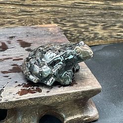 Syenite Натуральный сиенит резная статуя лягушки украшение дома, Статуэтки по фен-шуй для украшения домашнего офиса, 40 мм