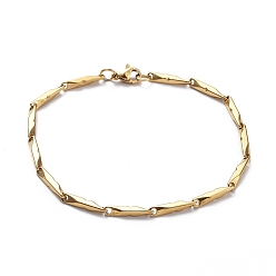 Золотой Ионное покрытие (ip) унисекс 304 браслеты-цепочки из нержавеющей стали, с карабин-лобстерами , золотые, 8-1/4 дюйм (21 см), 2.5 мм