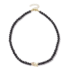 Golden Brass with Glass Beaded Necklaces, Golden, 18.11 inch(460mm)