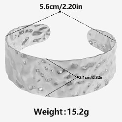 Нержавеющая Сталь Цвет 304 кованые браслеты-манжеты из нержавеющей стали для женщин, цвет нержавеющей стали, внутренний диаметр: 2-1/2 дюйм (6.3 см)