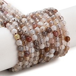 (946FM) Цитрин матовый с зеленой подкладкой Природные Ботсвана агат бисер нитей, круглые, 3 мм, отверстие : 0.7 мм, около 107 шт / нитка, 14.80'' (37.6 см)