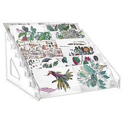 Clear 7-Tier Plastic Nail Polish Bottle Organizer Display Risers, Clear, 29.7x31.3x18.5cm