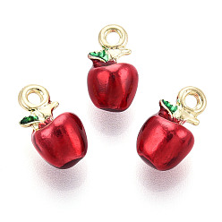 (123L) Белый крем непрозрачный блеск Сплав эмали прелести, яблочный шарм, золотой свет, стойки покрытие, без кадмия, без никеля и без свинца, огнеупорный кирпич, 13x7~7.5x7 мм, отверстие : 1.6 мм