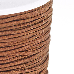 Sienna Nylon Thread, Chinese Knotting Cord, Sienna, 0.8mm, about 109.36 yards(100m)/roll