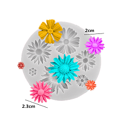 Цветок Пищевые силиконовые формы, формы помады, для украшения торта поделки, цвет шоколада, конфеты, подсолнечника модель, 73x8 мм, Внутренний диаметр: 20 мм и 23 мм