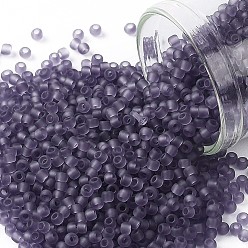 (19F) Transparent Frost Sugar Plum TOHO Round Seed Beads, Japanese Seed Beads, (19F) Transparent Frost Sugar Plum, 11/0, 2.2mm, Hole: 0.8mm, about 50000pcs/pound