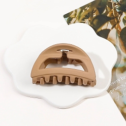 Сэнди Коричневый Полукруглые заколки для волос из матового пластика, большие зажимы для густых и тонких волос, песчаный коричневый, 30x45 мм