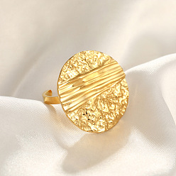 Плоский Круглый 304 открытые кольца манжеты из нержавеющей стали, золотые, ионное покрытие (ip), плоско-круглые, внутренний диаметр: регулируемый