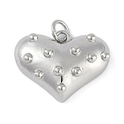 Платинированный Латунные подвески, без кадмия, без никеля и без свинца, сердце прелести, Реальная платина, 15.5x20.5x6 мм, отверстие : 3 мм
