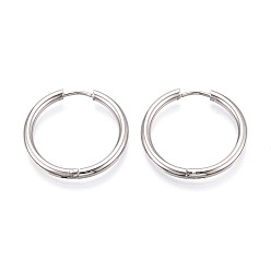 Нержавеющая Сталь Цвет Серьги из 304 нержавеющей стали, цвет нержавеющей стали, 24x25x2.5 мм