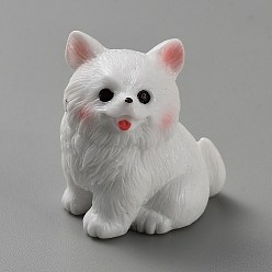 Белый Смоляные фигурки собак орнамент, для домашнего украшения рабочего стола, белые, 27x21x28 мм