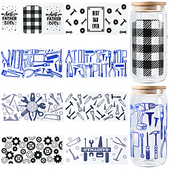 Mixed Shapes 8 шт. 8 стили ПВХ пластиковые водонепроницаемые декоративные наклейки этикетки, разнообразные, 250x120x0.2 мм, 1 шт / стиль