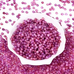 Камелия Краски для выпечки стеклянные бусины, круглые, камелия, 4~4.5 мм, отверстие : 1 мм, Около 4500 шт / фунт