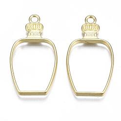 Золотой Пластина из нержавеющей стали, для diy уф смолы, эпоксидная смола, Прессованные цветочные украшения, полый, без кадмия, без никеля и без свинца, золотые, 42x22.5x3.5 мм, отверстие : 3 мм