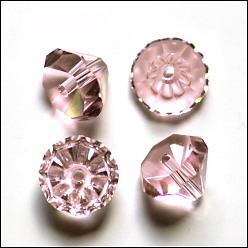 Light Salmon Imitation Austrian Crystal Beads, Grade AAA, Faceted, Diamond, Light Salmon, 7x5mm, Hole: 0.9~1mm