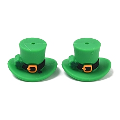 Hat Силиконовые фокусные шарики, фокусные бусы, зелёные, шляпа, 17x27x25.5 мм, отверстие : 3 мм