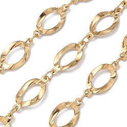 Золотой 304 цепи из нержавеющей стали, несварные, овальные, золотые, 21.5x11x0.8 мм