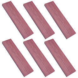 Бледно-фиолетовый Красный Прямоугольные деревянные материалы для рукоделия, материал для рукоятки самодельного инструмента, бледно-фиолетовый красный, 162x41x10.5 мм