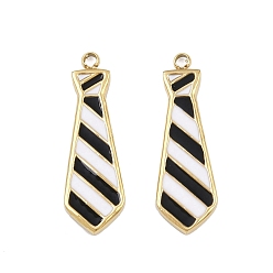 Черный 304 нержавеющей стальной эмали подвески, связать, ионное покрытие (ip), ручная полировка, реальный 18 k позолоченный, чёрные, 24.5x8x2 мм, отверстие : 1.4 мм