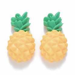 Светло-хаки Смола декодирует кабошоны, имитация еды, ананас, светлый хаки, 25x13~14x8.5 мм