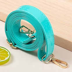 Голубой Ручки сумки из искусственной кожи, с металлическими застежками, голубой, 140x2.4 см