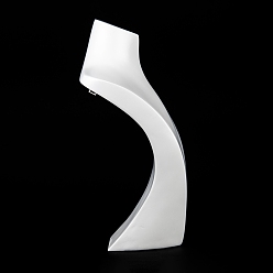 White Resin V Type Neck Model Torso Necklace Display Stand, White, 15.6x19x33.5cm