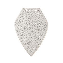 Платина Стойки обшивки латунные подвески, долговечный, без кадмия, без никеля и без свинца, ромб, платина, 29x19x0.3 мм, отверстие : 1.1 мм