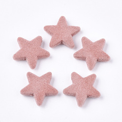 Фламинго Flocky акриловыми шариками, звезда, фламинго, 20.5x22x5 мм, отверстие : 1.5 мм