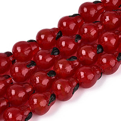 (123L) Белый крем непрозрачный блеск Бусины лэмпворк , грушевые обереги, огнеупорный кирпич, 14~15x11.5~12x11.5~12 мм, отверстие : 0.9~1.2 мм, около 20 шт / нитка, 11.22~11.42'' (28.5~29 см)