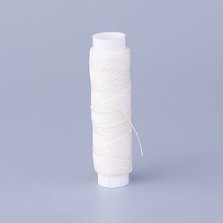 Желтая Старая Ткань  Круглый вощеный полиэстеровый витой шнур, микро шнур макраме, для кожаных проектов, переплетное дело, старое кружево, 0.65 мм, около 21.87 ярдов (20 м) / рулон