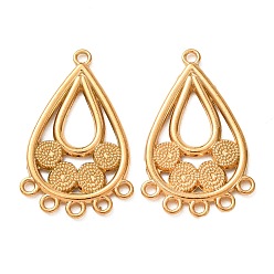 Teardrop Vintage Style 304 Stainless Steel Links, Golden, Teardrop, 32x20x2mm, Hole: 1.6mm