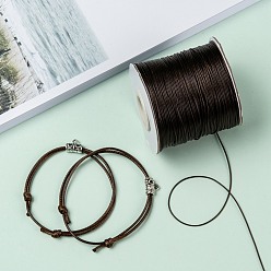 Coconut Brown Waxed Polyester Cord, Bead Cord, Coconut Brown, 0.5mm, about 169.51~174.98 Yards(155~160m)/Roll
