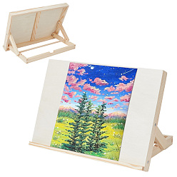 Цвет Древесины Прямоугольные деревянные мольберты, для покраски, искусства и ремесла, деревесиные, 230x105~212x185~228 мм